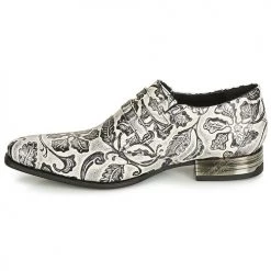 Chaussures Homme Richelieu New Rock SALSO Noir / Blanc -Derbies Soldes Boutique 12218848 500 D