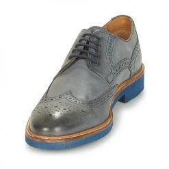 Chaussures Homme Derbies André FLOWER Gris / Bleu -Derbies Soldes Boutique 13478015 500 C