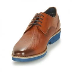 Chaussures Homme Derbies André CANOE Cognac / Bleu -Derbies Soldes Boutique 13478032 500 C
