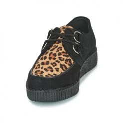 Chaussures Derbies TUK LOW FLEX ROUND TOE CREEPER Noir / Leopard -Derbies Soldes Boutique 16609525 500 C