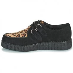 Chaussures Derbies TUK LOW FLEX ROUND TOE CREEPER Noir / Leopard -Derbies Soldes Boutique 16609525 500 D