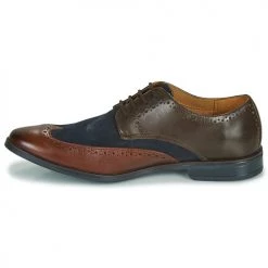 Chaussures Homme Derbies Clarks STANFORD LIMIT Marron / Bleu -Derbies Soldes Boutique 18858188 500 D
