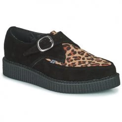 Chaussures Derbies TUK POINTED CREEPER MONK BUCKLE Noir / Leopard