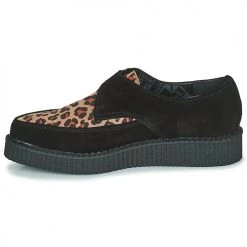 Chaussures Derbies TUK POINTED CREEPER MONK BUCKLE Noir / Leopard -Derbies Soldes Boutique 19824298 500 D