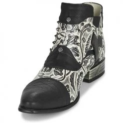 Chaussures Homme Derbies New Rock M-NW135-C12 Blanc / Noir -Derbies Soldes Boutique 19824467 500 C