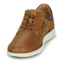 Chaussures Homme Derbies Clarks LARVIK TIE Camel -Derbies Soldes Boutique 20203520 500 C