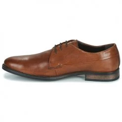 Chaussures Homme Derbies Jack & Jones SAINT LEATHER Cognac -Derbies Soldes Boutique 21189849 500 D
